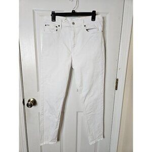 Polo Ralph Lauren Jeans women 32X28 White Slim Fit Straight Leg Light Wash Denim